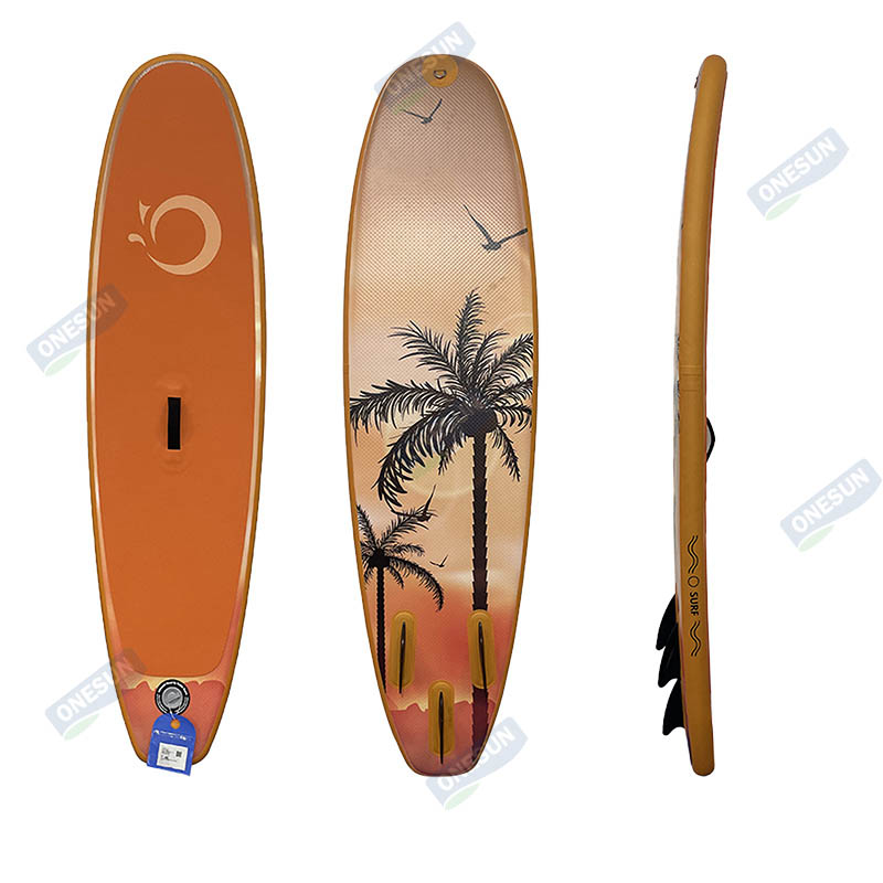 Sunset Pattern Single Person Inflatable Small Paddle Board
